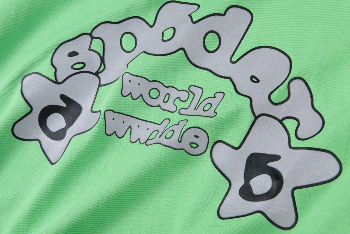 Sp5der Worldwide Tee – Slime Green Streetwear Graphic T-Shirt