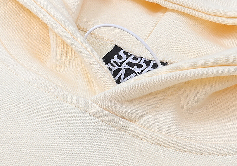 SP5DER Thug Spider Graphic Hoodie – Apricot