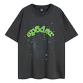 Sp5der Green Foam Printing Heavyweight T-Shirt – Grey Streetwear Graphic Tee